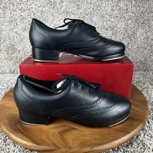 Capezio Roxy Tap Women Size 11.5 M Professional Dance Shoes Black Leather 960